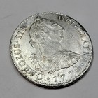 1776 Silver 8 Reales Unc Details Incredible Luster Lima Peru Obv Wipe  m175