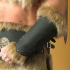 Arm Guard Armor Cuff Pu Leather Bracer Knight Black Battle Medieval Prop Us
