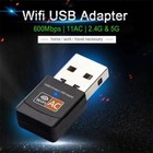 600mbps Wireless Usb Ethernet Pc Wifi Ac Adapter Lan 802 11 Dual Band 2 4g   5g