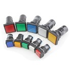 16 22mm Square Led Pilot Panel Indicator Signal Warning Light Lamp Ac dc New