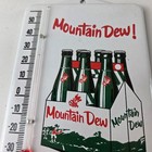 Vintage Mountain Dew Porcelain Sign - Soda Gas Pump Ad Thermometer Sign
