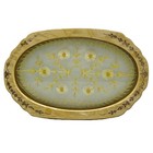 Vintage Vanity Set Floral Bakelite Celluloid Dresser Tray Box   Frame Decor