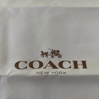 Coach Dust Bag Cover 16    X 13 5   drawstring Pouch White Textile Fabric Brown Logo