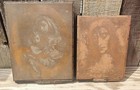 2 Vintage Copper Wood Printing Plate Leonardo Da Vinci Press Etching Jesus Mary