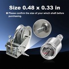 1x Stainless Steel Electric Drill Interface Adapter For Hand Crank Winch