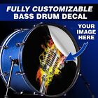 Custom 22  Bass Drum Head Decals Skin Wrap Kick Sticker Vinyl Music Band