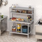 Commercial Work Table Stainless Steel Nsf 42 x24  2-tier Overshelf Kitchen Prep