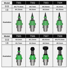10 Pcs Juki 7503 Nozzle Rse rs-1 Smt Pick place Components  o d 1mm   I d 0 6mm 