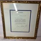 Joan Crawford Signed 10x11 Gold Framed Letter W  Envelope On Her Stationary 1958
