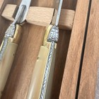 Laguiole En Aubrac Carving Set Sold Cow Ihorn Handles Handcrafted Knife
