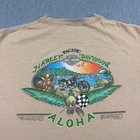 Vintage Harley Davidson T Shirt Men Large Brown Pacific Aloha Hawaii Made In Usa