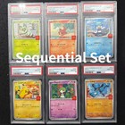 Psa 10 Complete Set Of 6 Seq Pikachu 020 m-p Mcdonald s Promo Pokemon Card Jpn