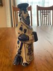 Vintage Russian Gzhel  moscow Janitor  Blue   White Porcelain Decanter Hand Pain