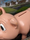 Vintage Starving Piggy Bank Play Visions Skinny Novelty Pig Funny Sad 2010
