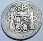 1806 Spanish Peru Silver 2 Reales Genuine Antique 1800 s Colonial Pirate Coin