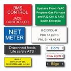 Engraved Electrical Panel Labels  Phenolic Labels  Breaker Box Labels  Meter Tag