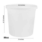86 Oz Heavyweight Plastic Freezer Food Storage Deli Soup Containers With Lids
