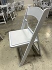 Commercial Grade White Resin Wedding Folding Chair With Slatted Seat 