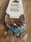 Top top Kids Silver Bangle Charm Bracelet Open Snake Chain Unicorn Heart