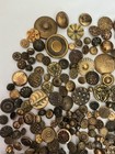 Wonderful Designs Antique Gold Tone Metal  Button   Lot Of 305