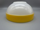 Vintage Fire King Colonial Oven Ware Yellow Band White Milk Glass Bowl Htf 6 