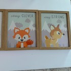 Woodland Animal Nursery Wall Art Decor Baby Room Pictures Baby Animals Paintings