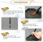10-piece Chinese Calligraphy Brush Set With Water Writing Cloth   Roll-up Holder