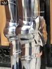 Vintage Medieval Knight Wearable Full Leg Armor Set Steel Greaves For Cosplay