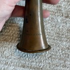 Vintage Brass Fox Hunting Horn W  Leather Case   made In England    coach Hunt Bugle