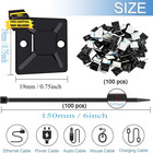 Zip Tie Mounts -  100pcs Cable Self Adhesive Mounts Set For Wire Management With