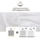 King Size Fitted Sheet Only White 100  Egyptian Cotton 600 Thread Count 16 De