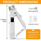 3in1 Dog Nail Clipper Grinder With Led Light Electric Quiet Pet Claw File Usb