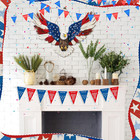 1 Pcs 4th Of July Hanging Door Sign 2d Memorial Day Wreath Decorations Patriotic