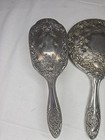 Vintage 3pc  Silver Plated Victorian Mirror brush comb Set Ornate Silver Plated
