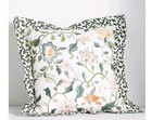 Anthropogenic Hattie Cotton Jacobian Floral Reversible Leaf Printed Pillow New