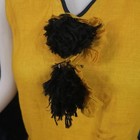 1920s Jester Jumpsuit Costume Orange Black Antique Pompom Playsuit Halloween 20s