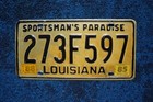 1985 - 1988 Louisiana License Plate