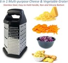 Box Graters For Kitchen  6 Sided  Multi-purpose Cheese veggies  Stainless Steel