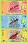 Samoa 2 5 10 20 Tala Nd 1990 2023 2024  2019 Unc - Polymer   Specimen