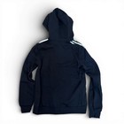 Adidas Women   s Essentials 3-stripes Full Zip Hoodie Sweatshirt Black white Sz S