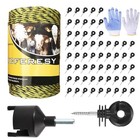 Upgraded Electric Fence Poly Wire 656 Feet 200 656 Feet Wire 50 Insulator