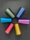 Set Of 6 Anodized Aluminum Tumblers Drinking Glasses Metal Retro 16  Oz  Clean