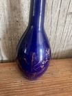 Antique Cobalt Blue  6    Handprinted Vase