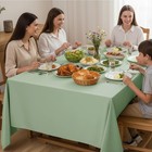 10 Pack Sage Green Tablecloths 60x102 For 6 Foot Tables