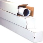 Tubes White Brown Box Corrugated Square 3  Round 2  Mailing Tube Storage  50 100