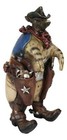 Western Rustic Texas Sherriff Cowboy Texan Armadillo Big Guns And Boots Figurine