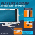 Joola Snapper Pro Table Tennis Net   Post Set 72in Regulation Clamp