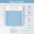 Wall Mounted Toothbrush   Toothpaste Holder 4-slot Organizer Blue