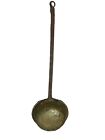 Antique Wrought Iron Forged Fireplace Hearth Ladle Tasting Spoon Copper Bowl 27 