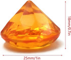 100pcs Clear Acrylic Diamonds 25mm Wedding Table Scatters Gemstones Confetti For